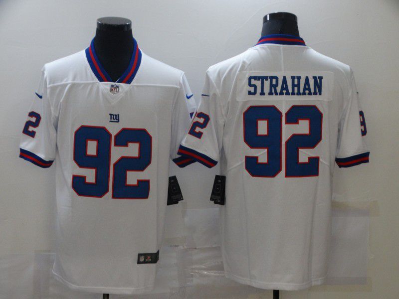 Men New York Giants #92 Strahan White Nike Limited Vapor Untouchable NFL Jerseys